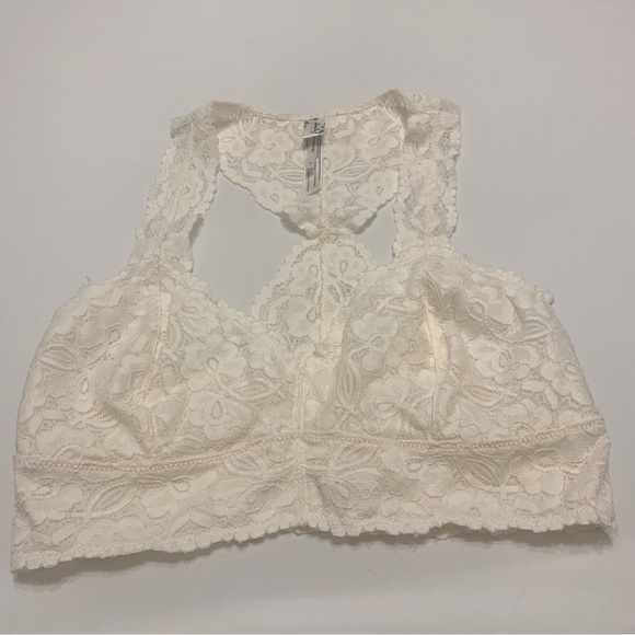 Intimately Free People Lace No Wire Racerback Unlined Bralette - Picture 1 of 4